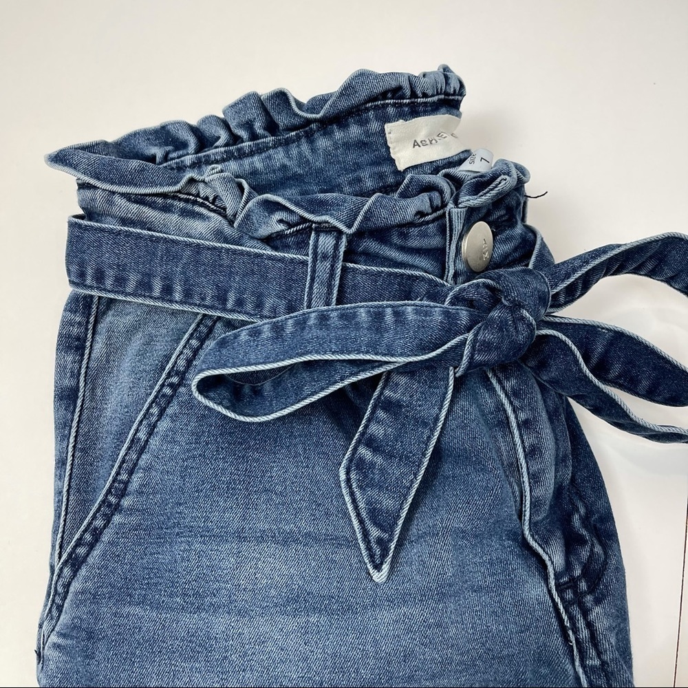 Ashley Mason Paper Bag Front Tie Jeans 7 - Picture 3 of 9
